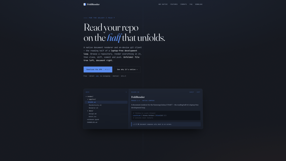 FoldRender screenshot
